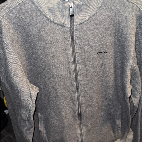 Calvin Klein Men's Zip-Up Gray Sweater - Picture 1 of 1